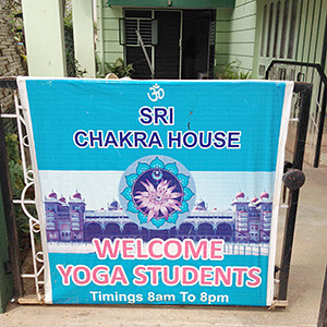 Chakra House entrance sign