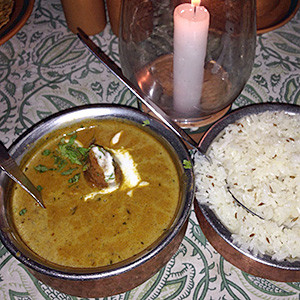 Green Hotel malai kofta & coconut rice