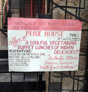 Pink House sign