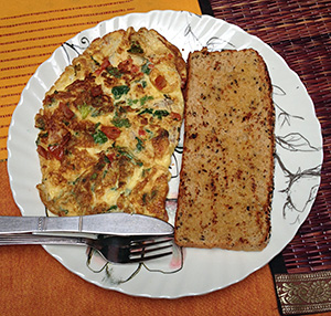 Santosha omelette & toast