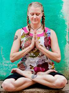 Hannah in Padmasana